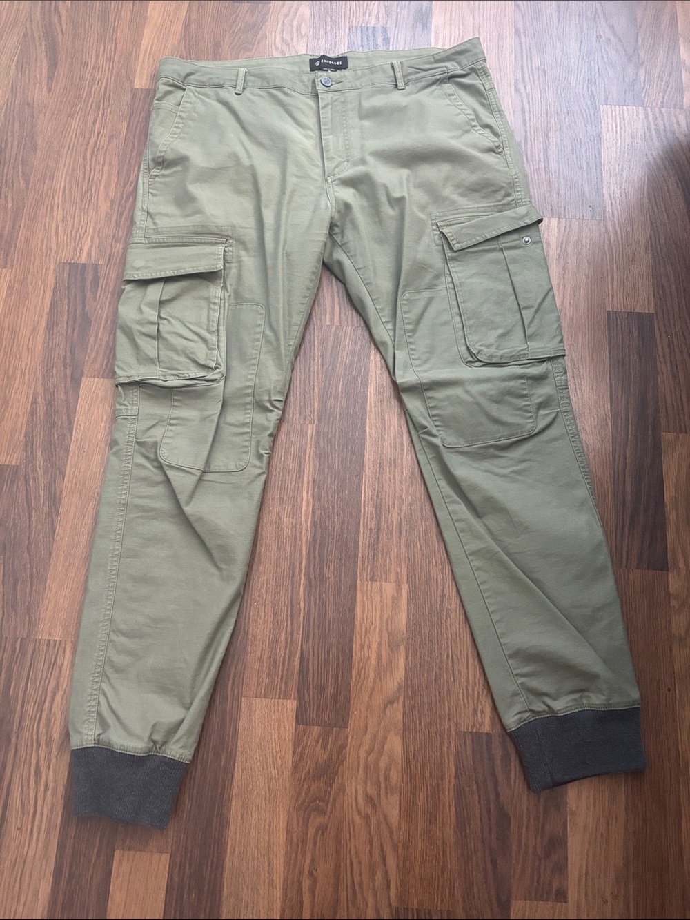 Zanerobe Olive Cargo Jogger with Rib Cuffs